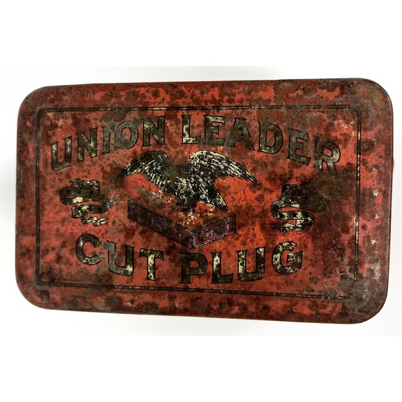 C. 1900-1920s Union Leader Cut Plug for Smoking Chewing Lorillard Tobacco Tin - Picture 7 of 8